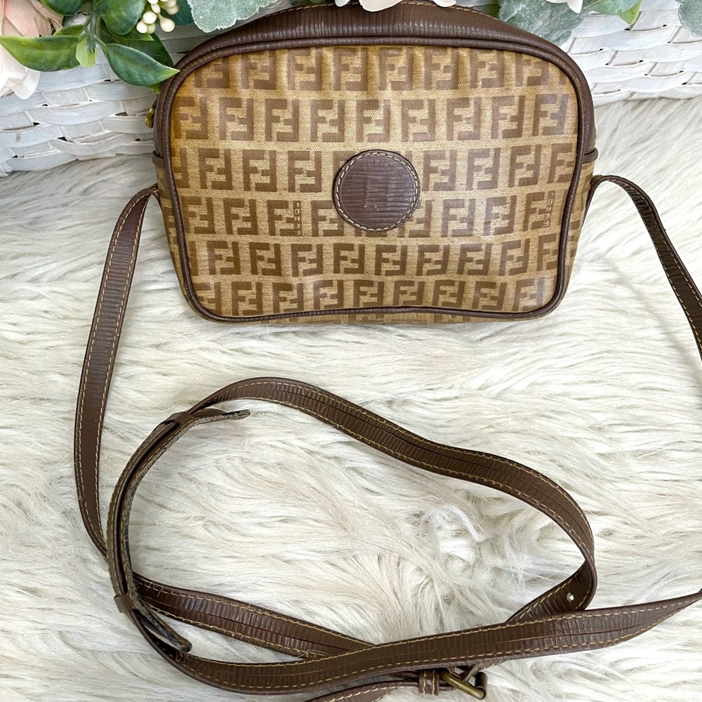 Fendi Brown Monogram Shoulder Bag - Picture 2 of 13